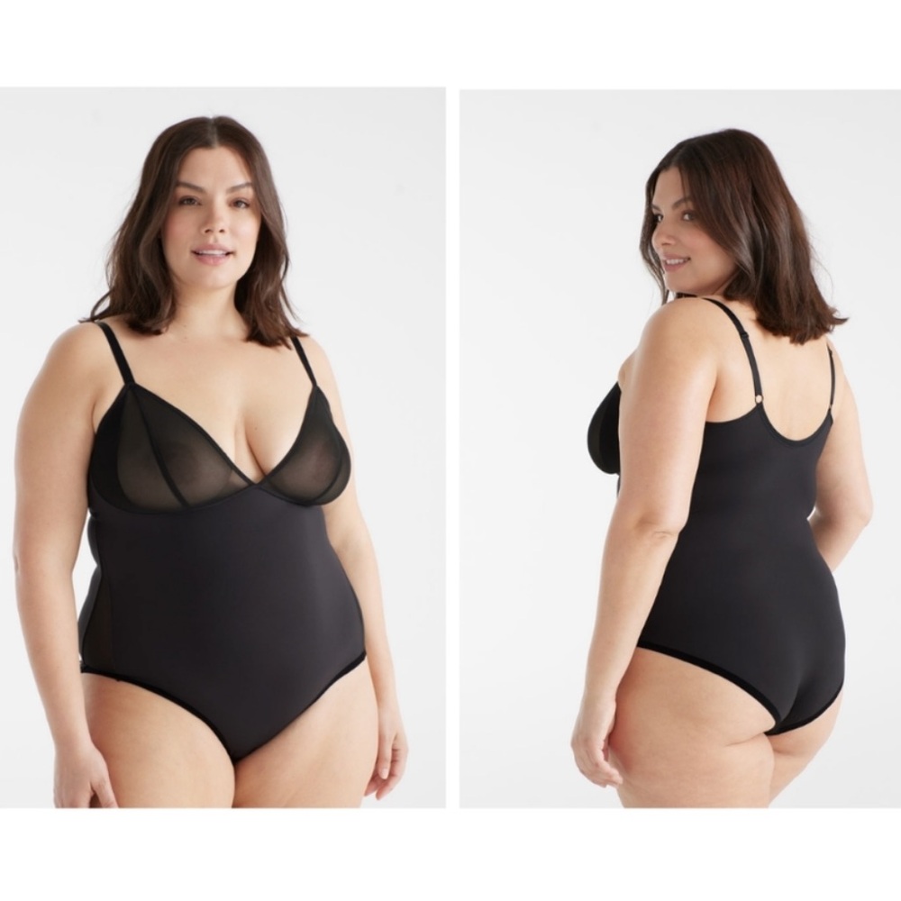 Knix Mesh Deep-V bodysuit size Large